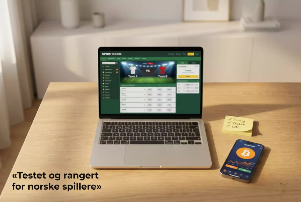 Sammenligning av de beste crypto betting sidene for norske spillere i 2026