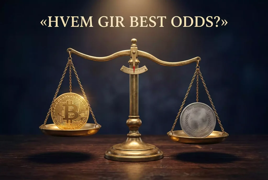 Vektskål med oddstall – sammenligning mellom krypto og tradisjonelle bookmakers