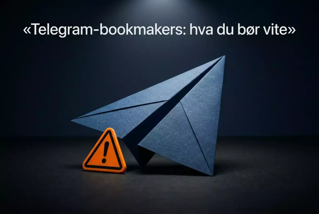 Telegramikon med varseltrekant – risiko ved Telegram-baserte bookmakers og botter